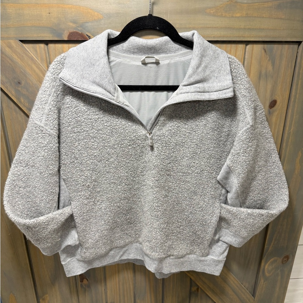 Lululemon Sherpa Stand Out 1/4 zip sweater jacket 10